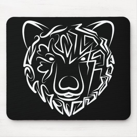 Schwarzer und weißer Stammbär Mousepad (Vorne)