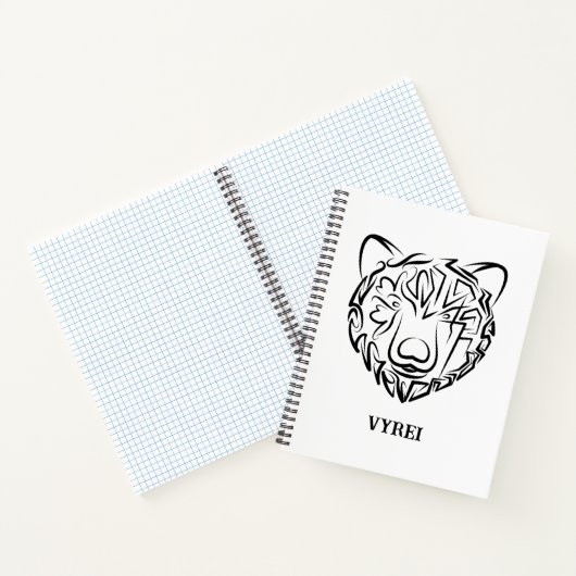 Schwarzer und weißer Stammbär Notizblock (Innenseite)