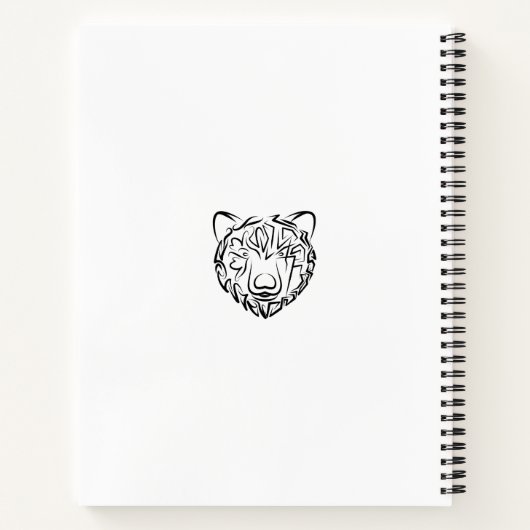 Schwarzer und weißer Stammbär Notizblock (Rückseite)