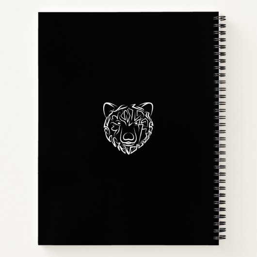 Schwarzer und weißer Stammbär Notizblock (Rückseite)