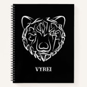 Schwarzer und weißer Stammbär Notizblock (Vorderseite)