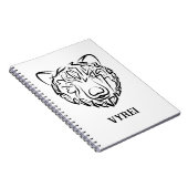 Schwarzer und weißer Stammbär Notizblock (Rechte Seite)