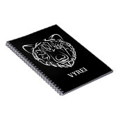 Schwarzer und weißer Stammbär Notizblock (Rechte Seite)