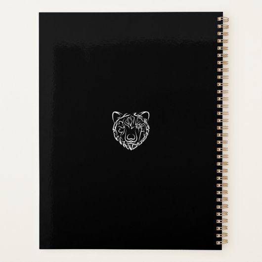 Schwarzer und weißer Stammbär Planer (Rückseite)