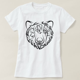 Schwarzer und weißer Stammbär T-Shirt