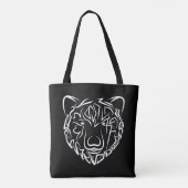 Schwarzer und weißer Stammbär Tasche (Rückseite)
