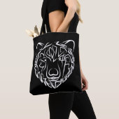 Schwarzer und weißer Stammbär Tasche (Von Nahem)