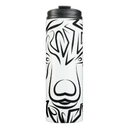 Schwarzer und weißer Stammbär Thermosbecher