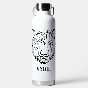Schwarzer und weißer Stammbär Trinkflasche