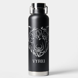 Schwarzer und weißer Stammbär Trinkflasche