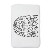 Schwarzer und weißer Stammesadler Badematte (Vorderseite Vertikal)