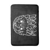 Schwarzer und weißer Stammesadler Badematte (Vorderseite Vertikal)