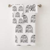 Schwarzer und weißer Stammesadler Badhandtuch Set (Insitu)