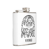 Schwarzer und weißer Stammesadler Flachmann (Rechts)