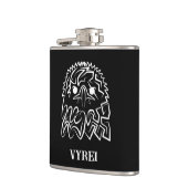 Schwarzer und weißer Stammesadler Flachmann (Links)