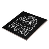 Schwarzer und weißer Stammesadler Fliese (Seite)