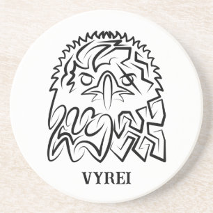 Schwarzer und weißer Stammesadler Getränkeuntersetzer