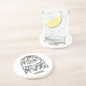 Schwarzer und weißer Stammesadler Getränkeuntersetzer (Seite)