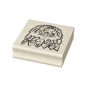 Schwarzer und weißer Stammesadler Gummistempel