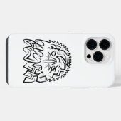 Schwarzer und weißer Stammesadler iPhone Hülle (Rückseite (Horizontal))