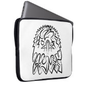 Schwarzer und weißer Stammesadler Laptopschutzhülle (Vorne Rechts)