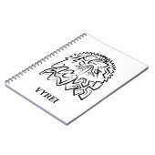 Schwarzer und weißer Stammesadler Notizblock (Linke Seite)