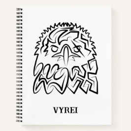 Schwarzer und weißer Stammesadler Notizblock