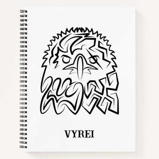 Schwarzer und weißer Stammesadler Notizblock (Vorderseite)