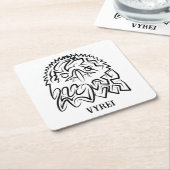 Schwarzer und weißer Stammesadler Rechteckiger Pappuntersetzer (angewinkelt)