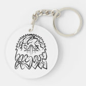 Schwarzer und weißer Stammesadler Schlüsselanhänger (Rückseite)