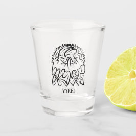 Schwarzer und weißer Stammesadler Schnapsglas