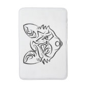 Schwarzer und weißer Stammesfuchs Badematte (Vorderseite Vertikal)