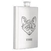 Schwarzer und weißer Stammesfuchs Flachmann (Rechts)