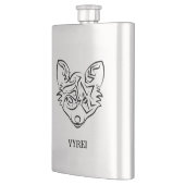 Schwarzer und weißer Stammesfuchs Flachmann (Links)