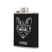 Schwarzer und weißer Stammesfuchs Flachmann (Links)