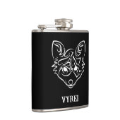 Schwarzer und weißer Stammesfuchs Flachmann (Rechts)