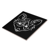 Schwarzer und weißer Stammesfuchs Fliese (Seite)