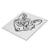 Schwarzer und weißer Stammesfuchs Fliese (Seite)