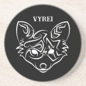 Schwarzer und weißer Stammesfuchs Getränkeuntersetzer (Vorne)