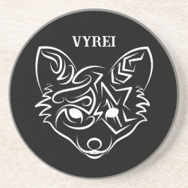 Schwarzer und weißer Stammesfuchs Getränkeuntersetzer