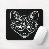 Schwarzer und weißer Stammesfuchs Mousepad (Mit Mouse)