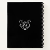 Schwarzer und weißer Stammesfuchs Notizblock (Rückseite)