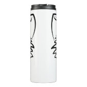 Schwarzer und weißer Stammesfuchs Thermosbecher (Rückseite)