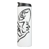 Schwarzer und weißer Stammesfuchs Thermosbecher (Nach rechts gedreht)