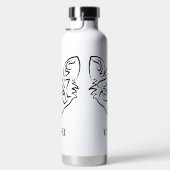 Schwarzer und weißer Stammesfuchs Trinkflasche (Rechts)
