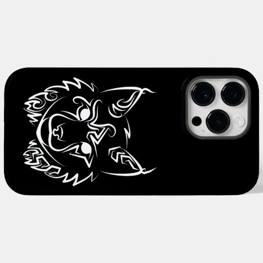 Schwarzer und weißer StammesLynx Case-Mate iPhone Hülle (Rückseite (Horizontal))