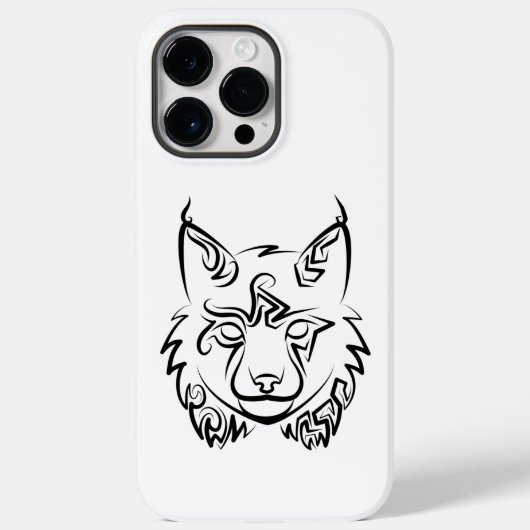 Schwarzer und weißer StammesLynx Case-Mate iPhone Hülle (Rückseite)
