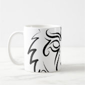 Schwarzer und weißer StammesLynx Kaffeetasse (Links)