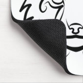 Schwarzer und weißer StammesLynx Mousepad (Ecke)