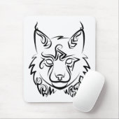 Schwarzer und weißer StammesLynx Mousepad (Mit Mouse)